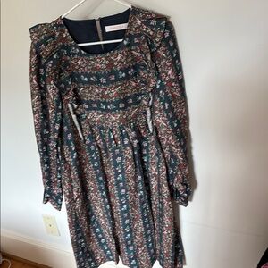 See By Chloe Black and Pink Ruffled Tiered Sundress